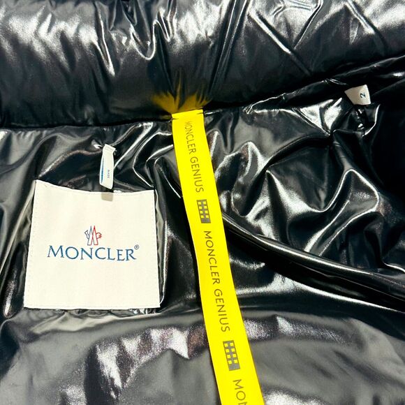 RARE Moncler X Frgmt Borage Down Jacket Men 2/ M Black Houndstooth Full Zip NWT - Picture 8 of 16
